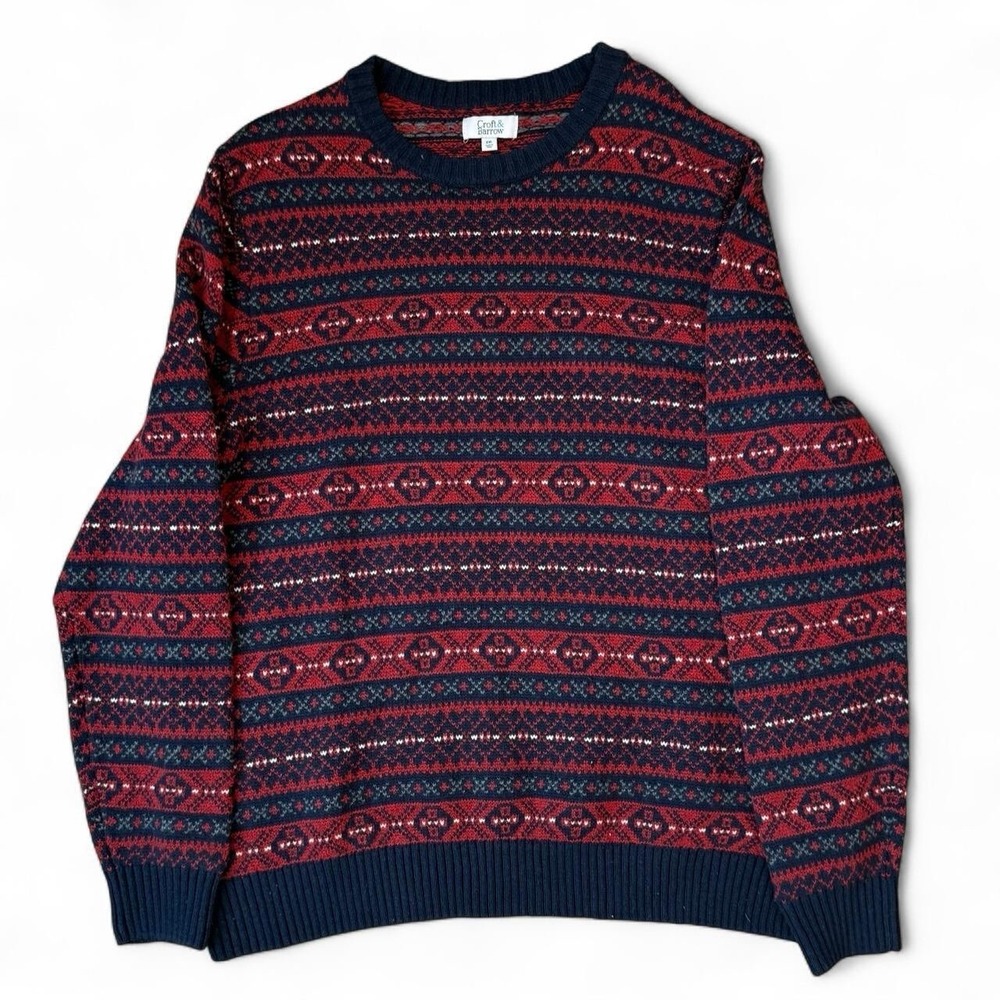 Croft & Barrow Knit Sweater‎ Men's Size XXL Christmas Holiday Preppy Sweatshirt